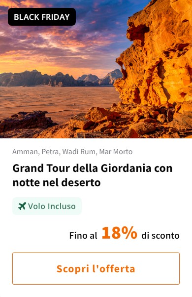 Grand Tour della Giordania con notte nel deserto