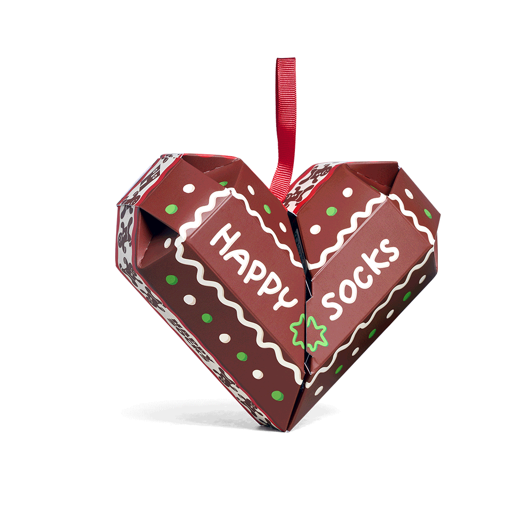 2-Pack Gingerbread Heart Socks Gift Set