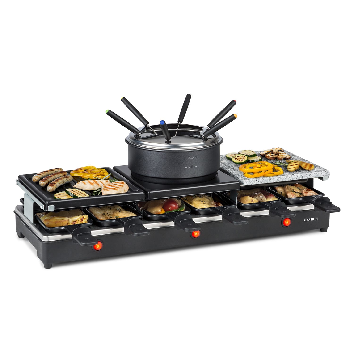 



  



  
  Fonduelette XL, Gril, Raclette, Fonduta 3in1, 12 ...