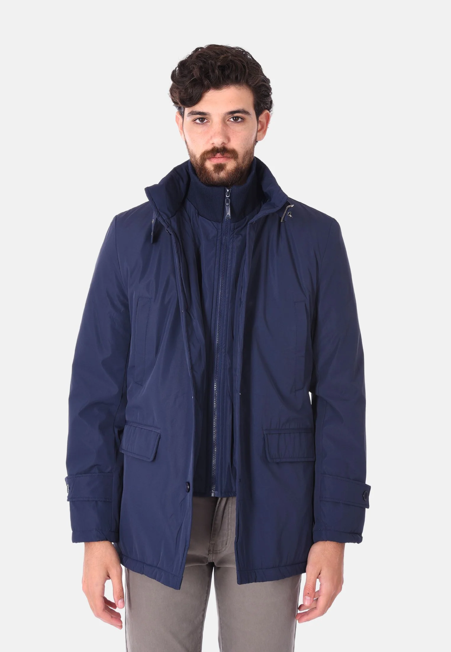 Image of Giubbotto giacca fibbia al collo