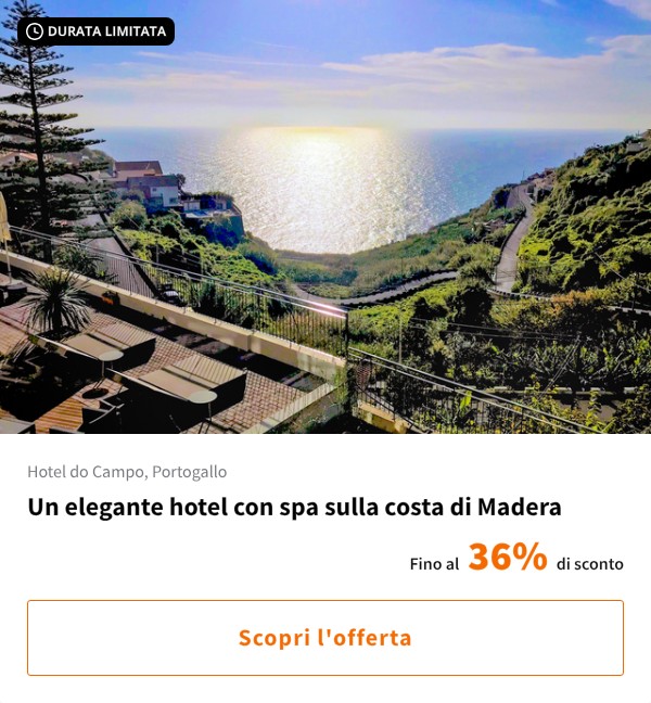 Un elegante hotel con spa sulla costa di Madera