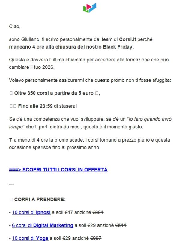 (Ultime 4ore) BlackFriday