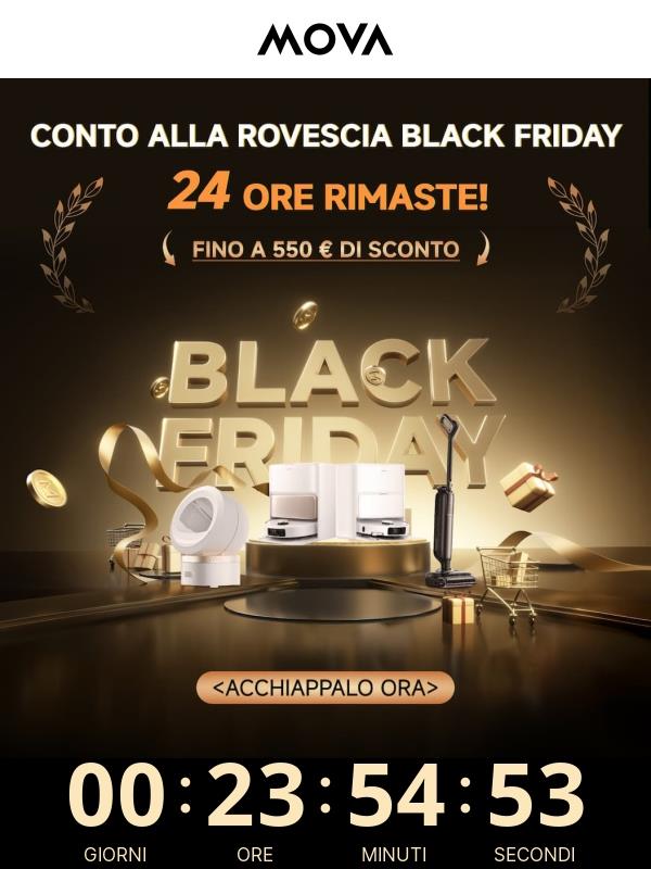 ⚡Non sbattere le palpebre — 24 ore rimaste di Black Friday