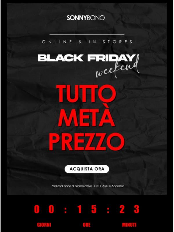 📢Black Friday scade oggi!!