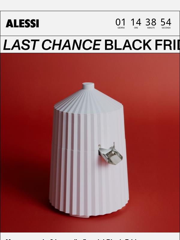 Ultime 24 ore per il Black Friday Alessi