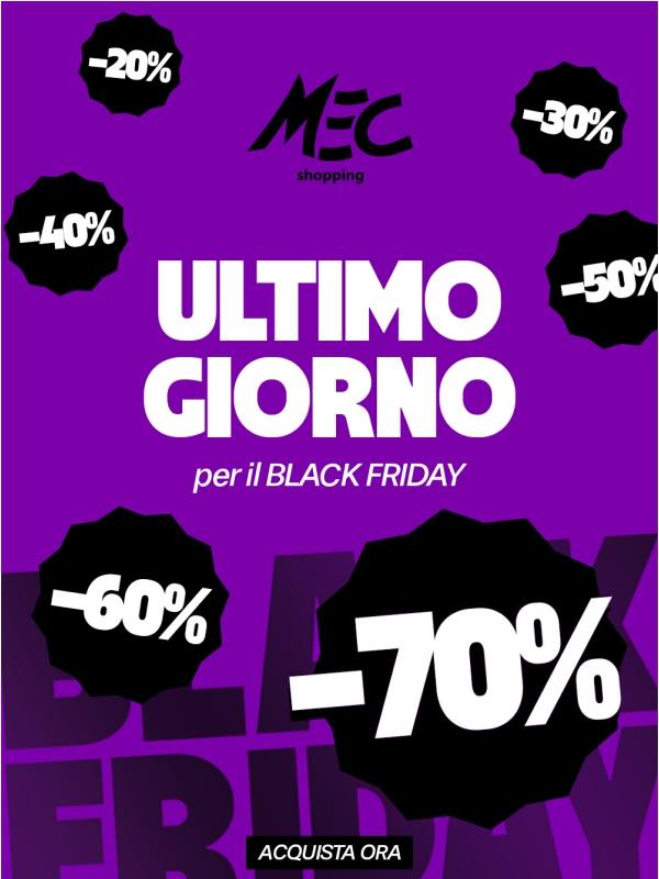 ULTIME ORE! Il Black Friday finisce oggi 🖤⏳