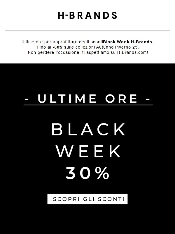 Black Weeks fino al -30% ⚡ Ultime ore