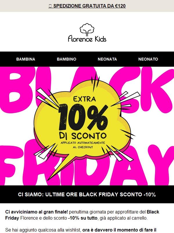 🚨 Ultima occasione Black Friday: -10% su tutto, scegli ora