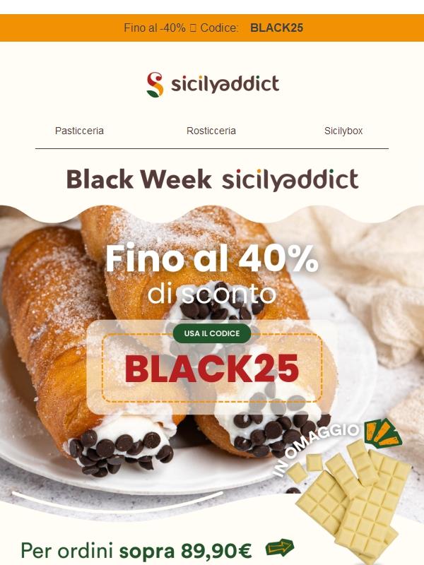 Ultime 48h di sconti golosi fino al 40%🖤