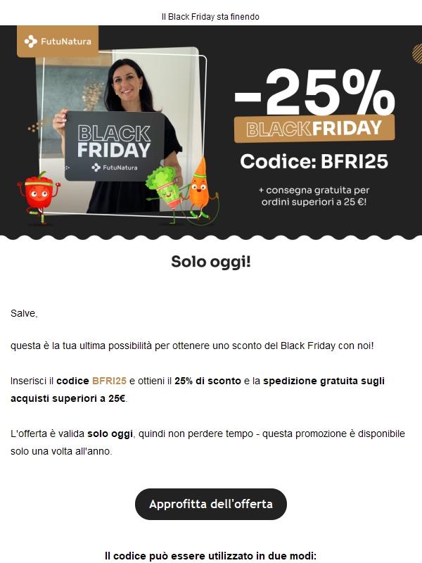Solo per oggi: 25% di sconto🛍️