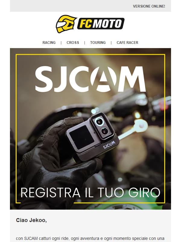 📹 SJCAM – registra il tuo ride