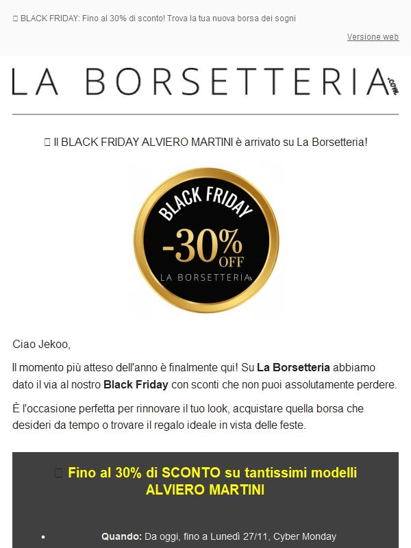 🖤 -30% ALVIERO MARTINI BLACK FRIDAY: Speciale SCONTI