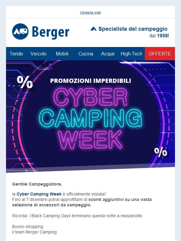 Cyber Camping Week: sconti extra!
