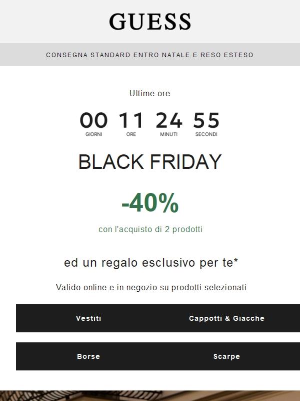 ULTIME ORE | BLACK FRIDAY 40% di sconto