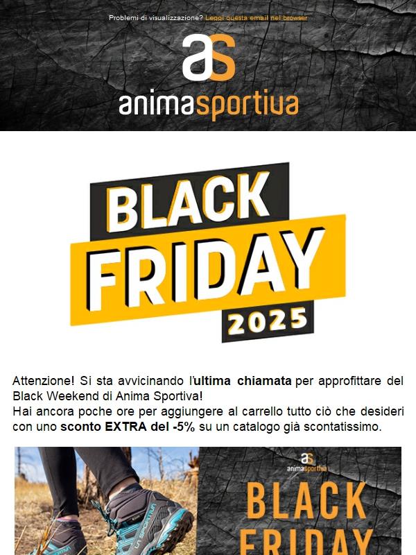 Ultime ore prima del gran finale… sempre un extra -5%!