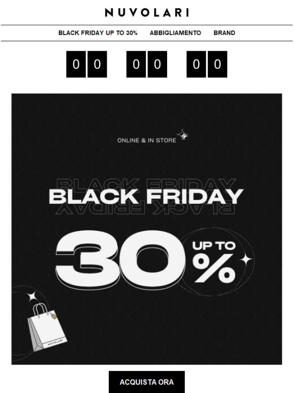 Il Black Friday è ORA !ULTIME ORE