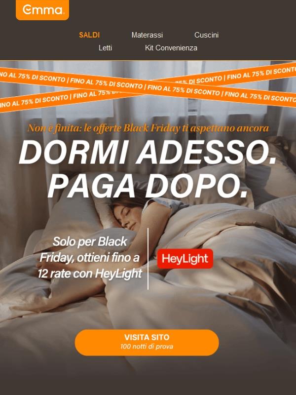 Dormi Adesso. Paga dopo.