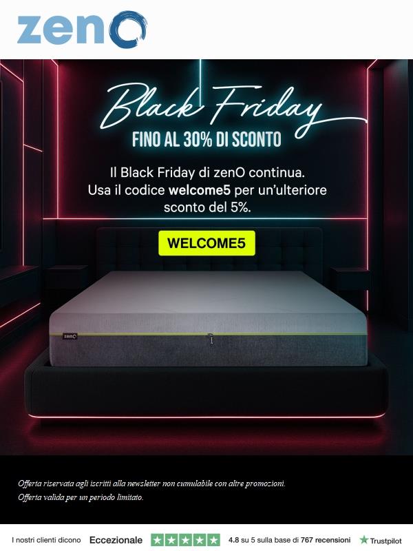 ⚫️ Il Black Friday di zenO continua: scopri tutte le offerte