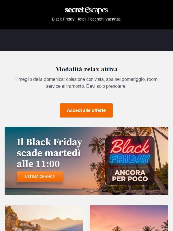 Una domenica speciale con gli sconti Black Friday