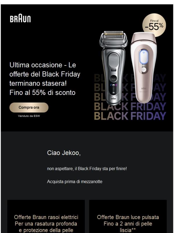 Ultima occasione - Le offerte del Black Friday terminano stasera!​
