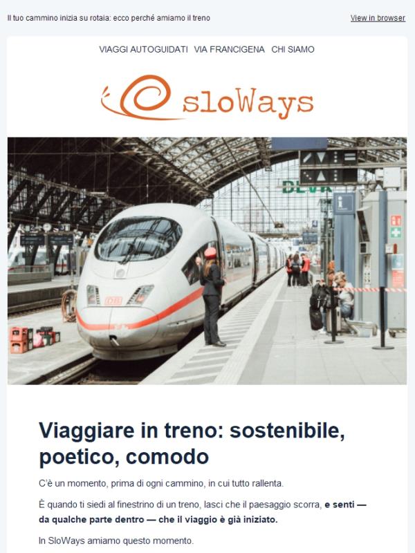 Viaggiare in treno: sostenibile, poetico, comodo