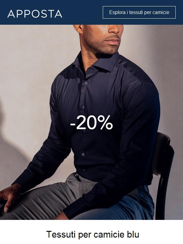 Il -20% scade presto — Qual è il tessuto blu più adatto alla tua camicia?