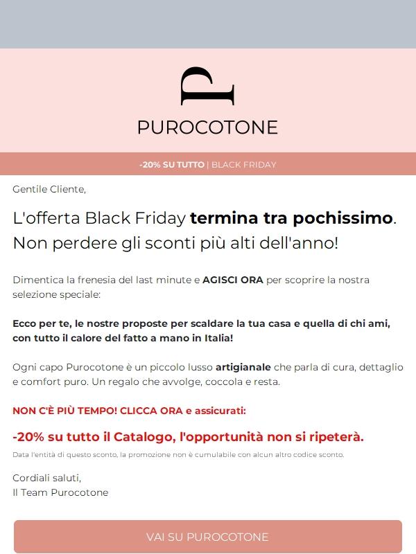 Il Tempo sta per scadere! Approfitta ora del Black Friday.