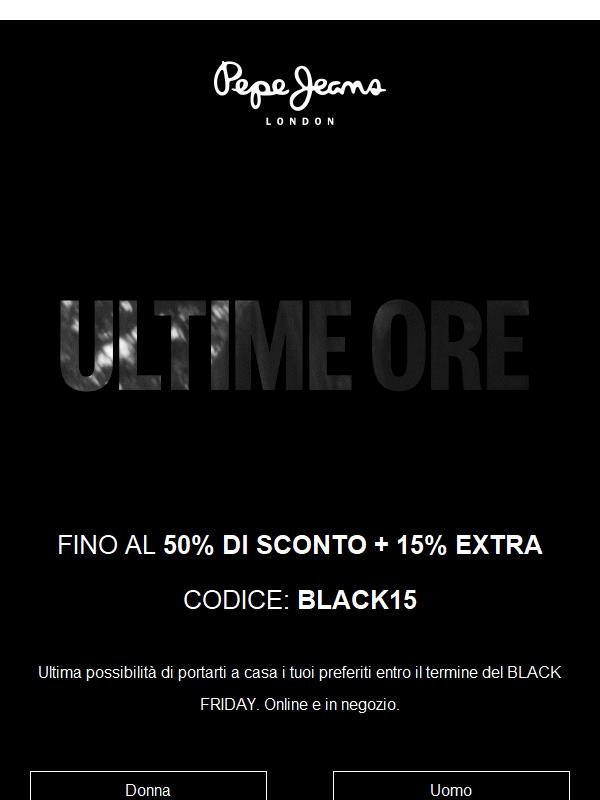 ULTIMA CHANCE: Sconti fino al 50% + 15% extra