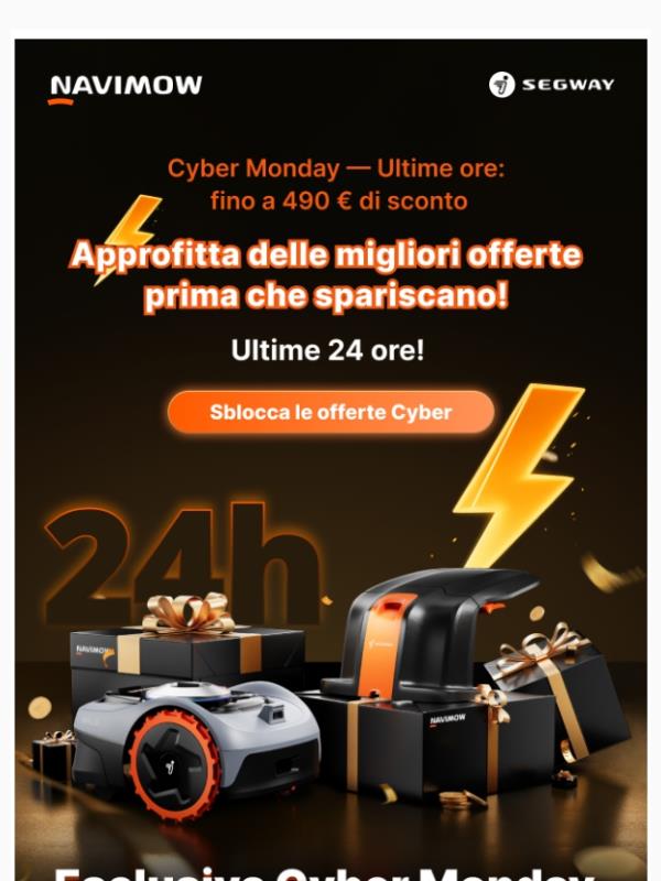 Cyber Monday – Ultime 24 ore! Fino a 490 € di sconto