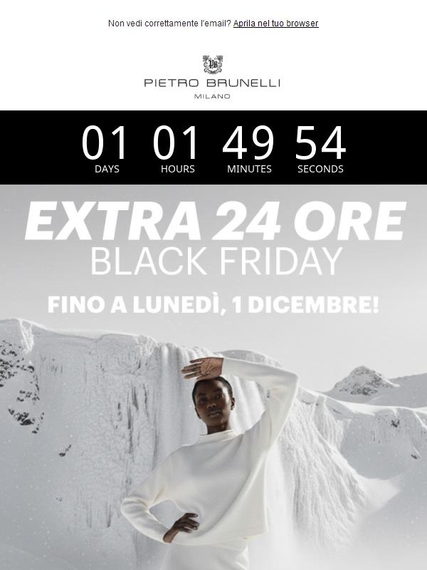 24 ORE EXTRA per approfittare dello sconto!