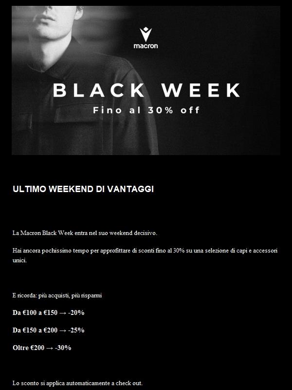 🖤Ultimo weekend di vantaggi