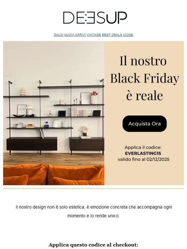 🖤 ll Black Friday più unico! -15%