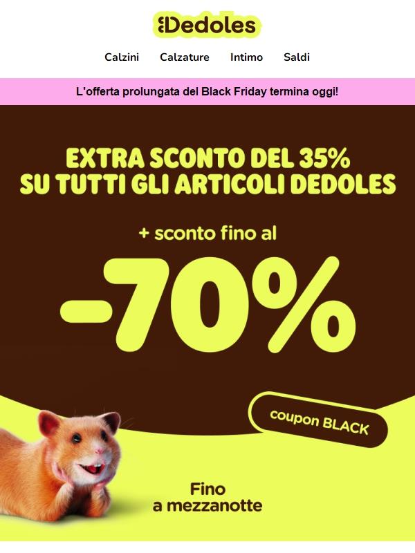 Meno di 16 ore alla fine del Black Friday