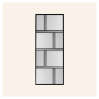 Specchio da parete Brick Nero 71x182cm