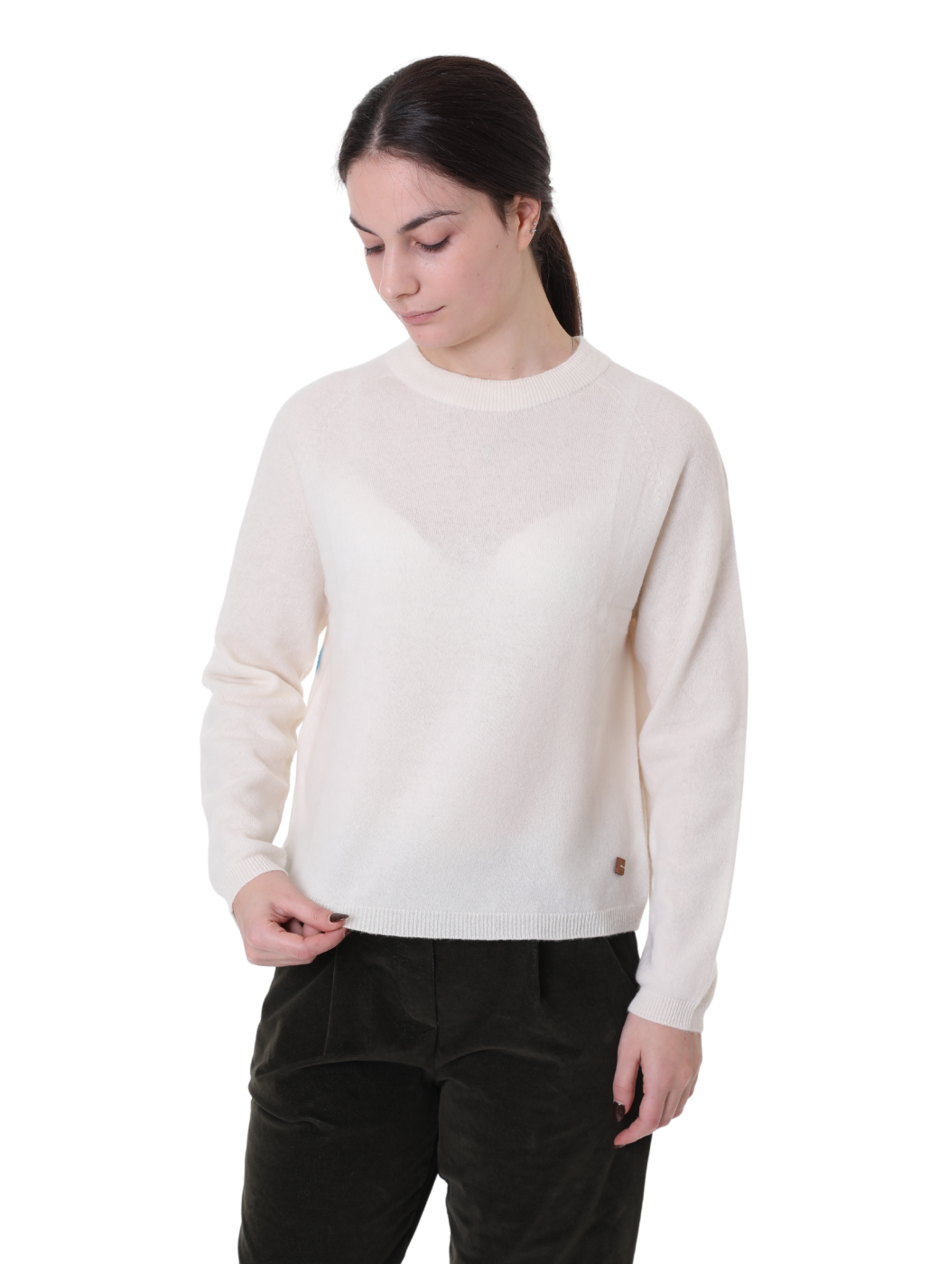 L'AGAMA' MAGLIA GIROCOLLO RAGLAN PURA LANA