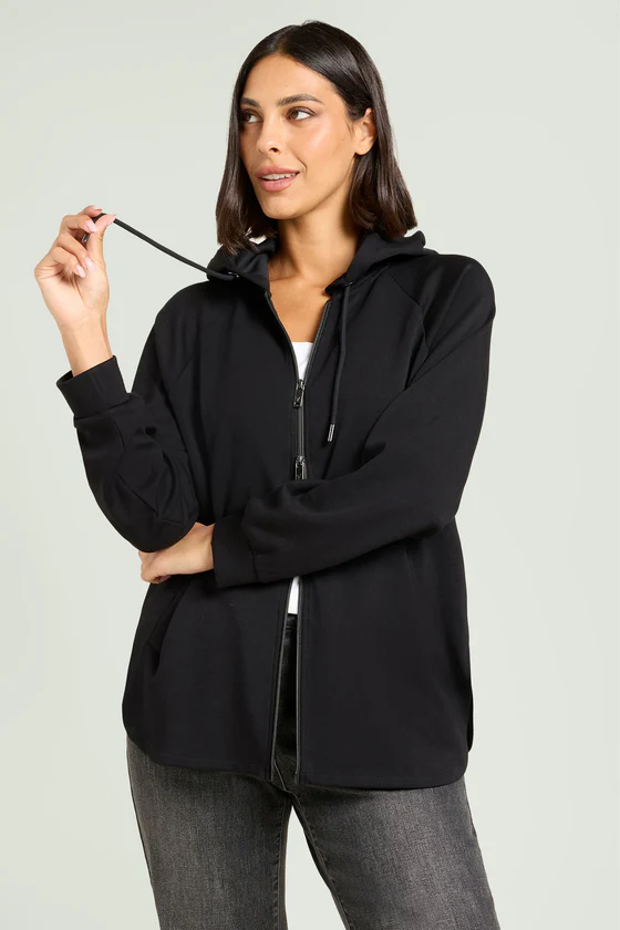 FELPA IN JERSEY SCUBA CON CAPPUCCIO