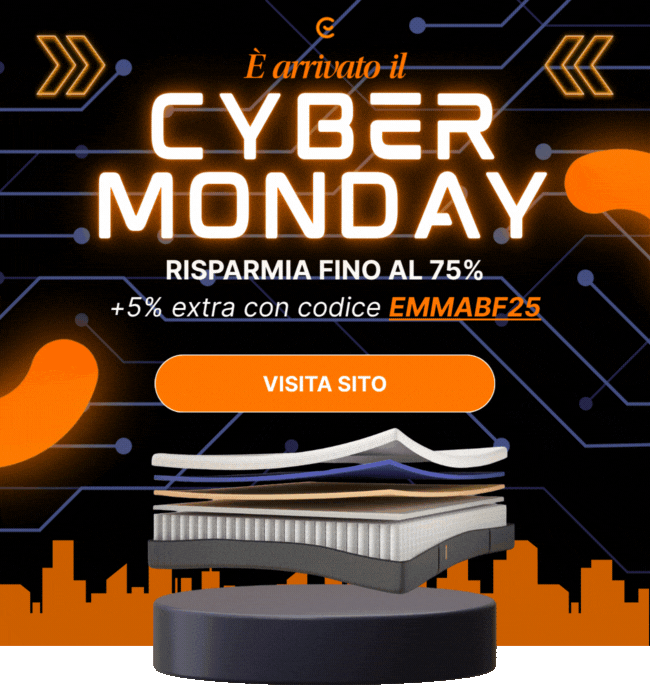 È arrivato il CYBER MONDAY RISPARMIA FINO AL 75% +5% extra con codice EMMABF25 VISITA SITO È arrivato il CYBER MONDAY RISPARMIA FINO AL 75% +5% extra con codice EMMABF25 VISITA SITO