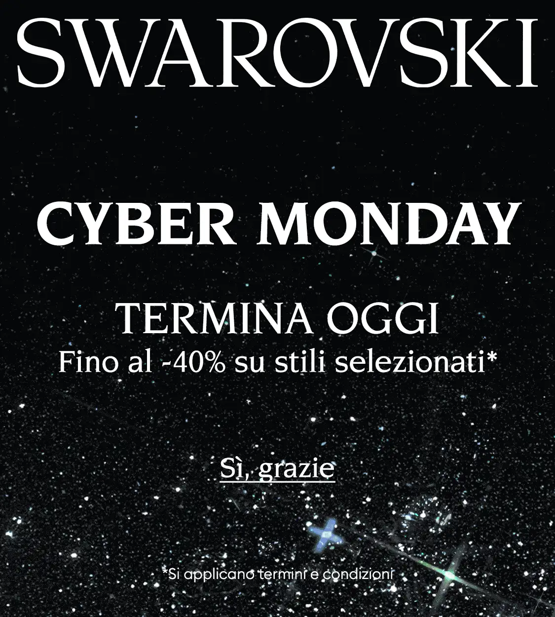 Il Cyber Monday Swarovski termina oggi