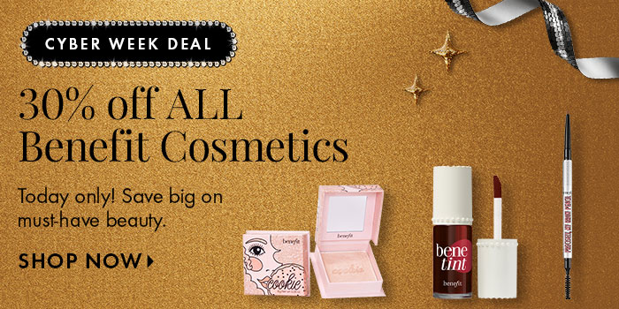 30% Off ALL Benefit Cosmetics