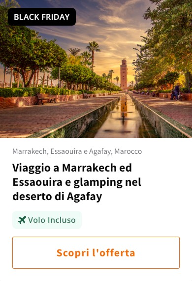 Viaggio a Marrakech ed Essaouira e glamping nel deserto di Agafay