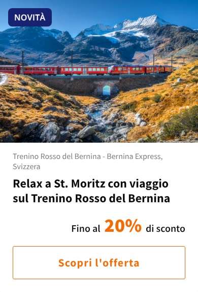 Relax a St. Moritz con viaggio sul Trenino Rosso del Bernina
