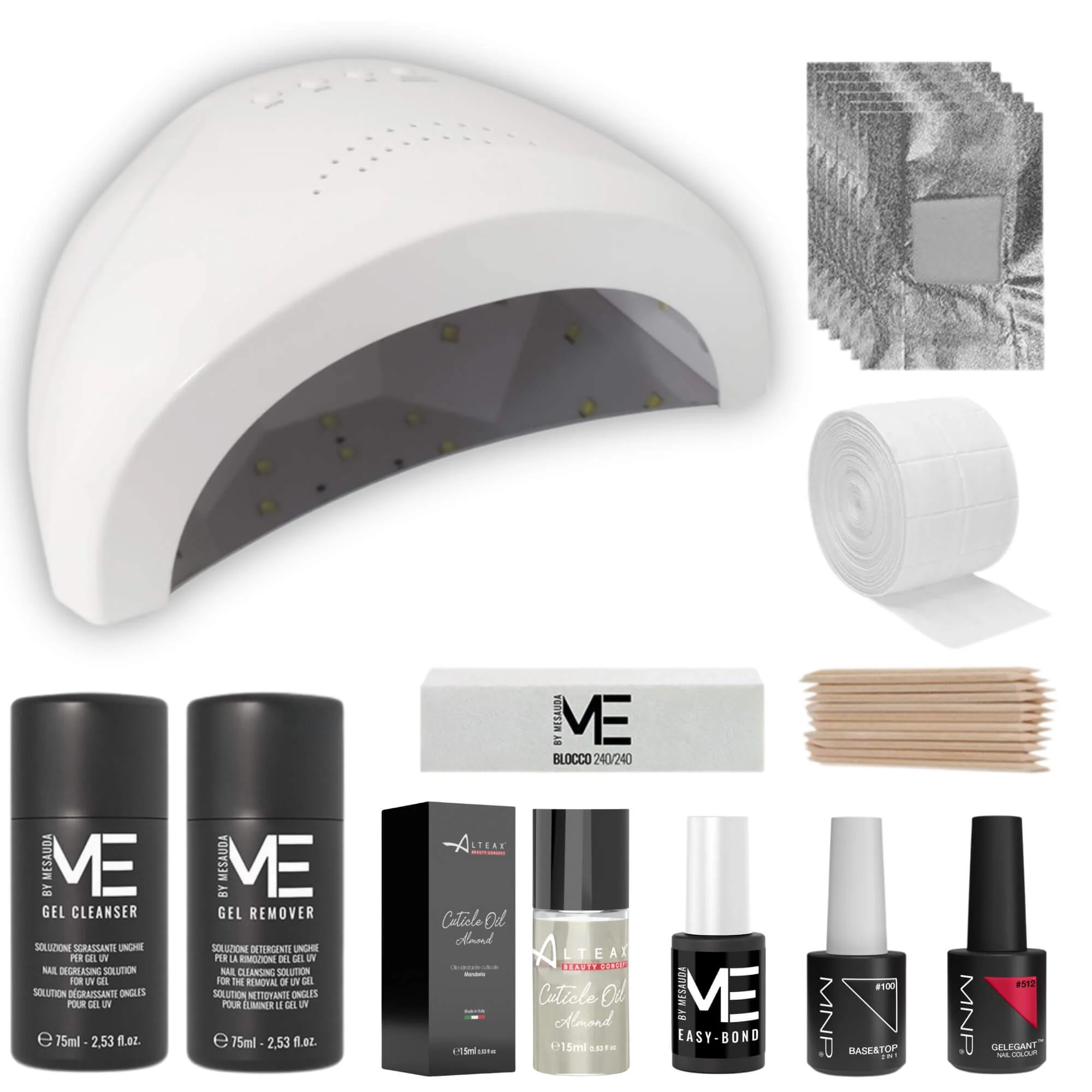 Image of MESAUDA ME Kit Semipermanente Unghie Gel Polish Red Edition + Fornetto LED 48W Completo di Accessori