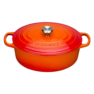 33 cm - Cocotte Evolution Oval Cast Iron Casserole - Orange