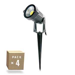 Confezione da 4 Faretti LED da Giardino Spike 5W 450Lm 6000ºK 40.000H [SL-SL-C10-5W-CW-PK4-AP]