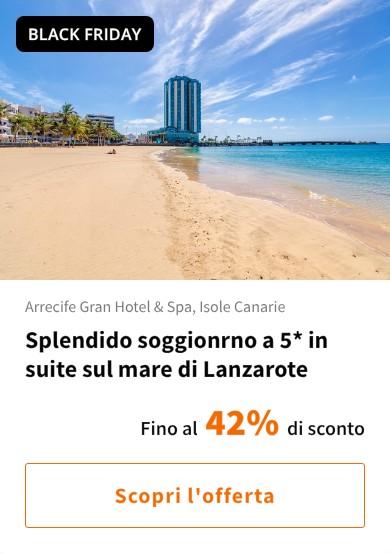 Splendido soggionrno a 5* in suite sul mare di Lanzarote