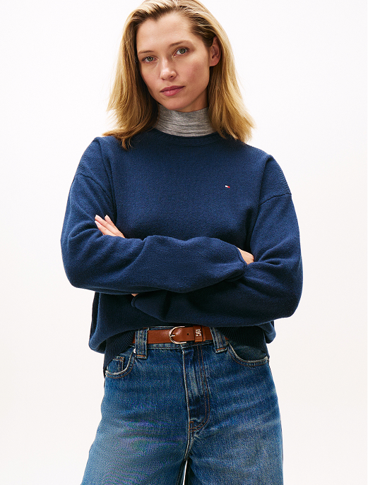 Pullover relaxed fit in morbida lana