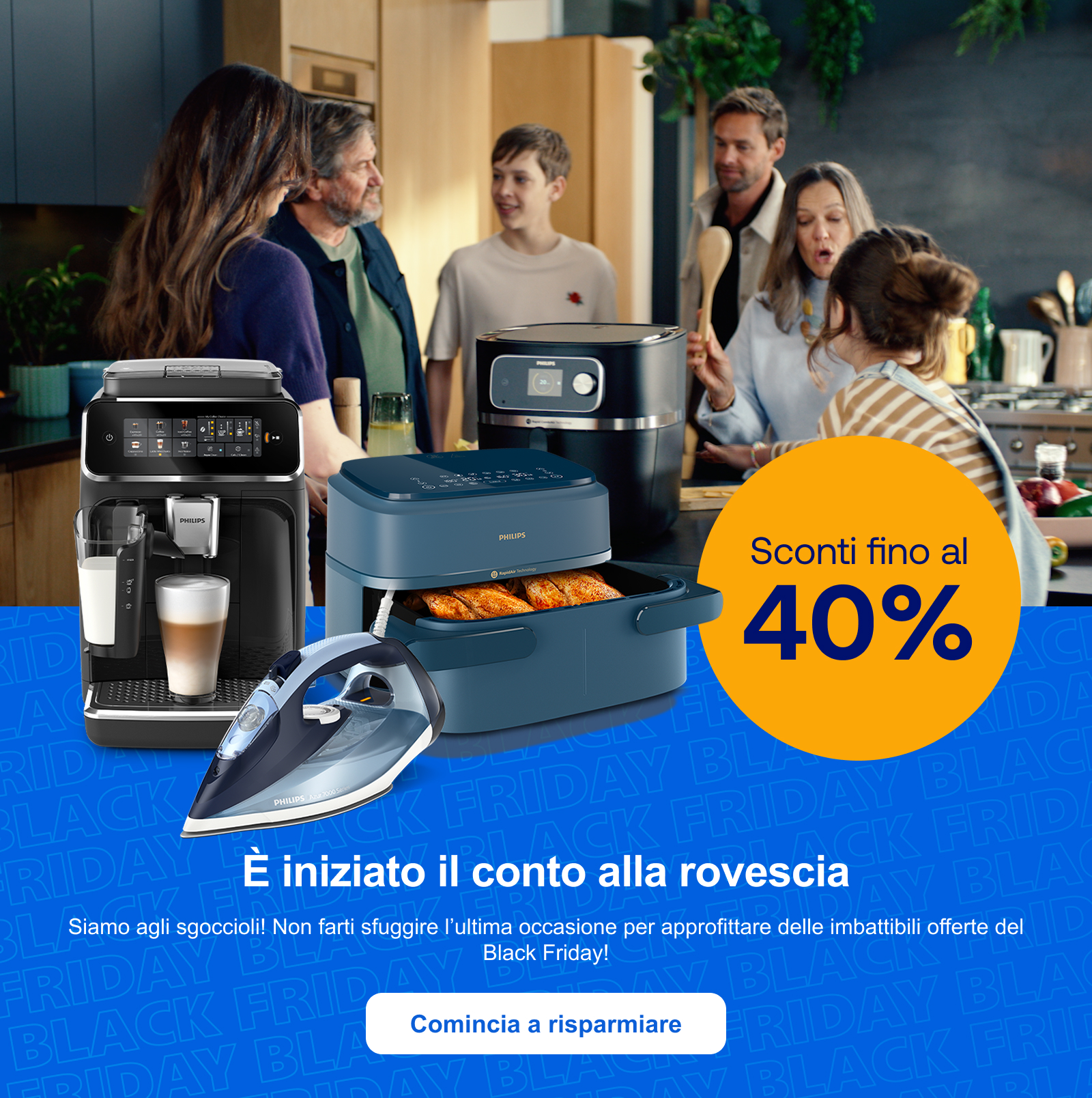È iniziato il conto alla rovescia. Siamo agli sgoccioli! Non farti sfuggire l’ultima occasione per approfittare delle imbattibili offerte del Black Friday! Comincia a risparmiare