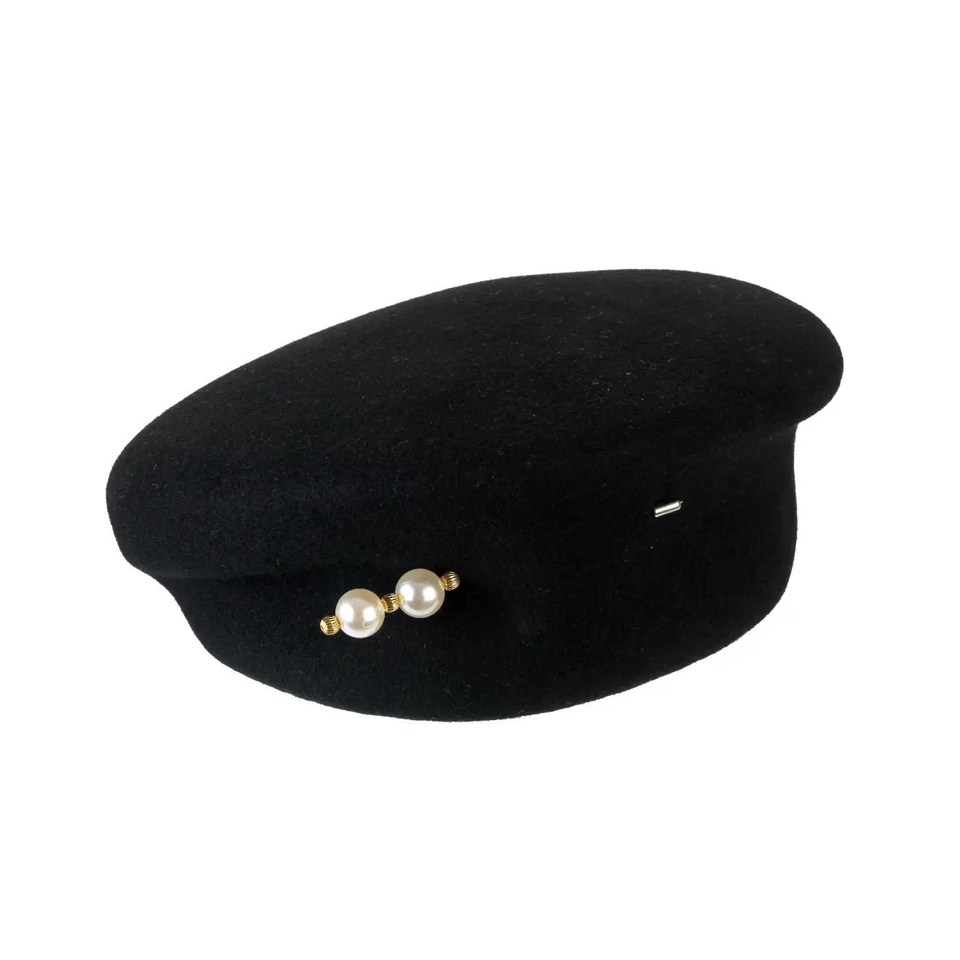 Basco Signorile con Spilla Perlata Nero