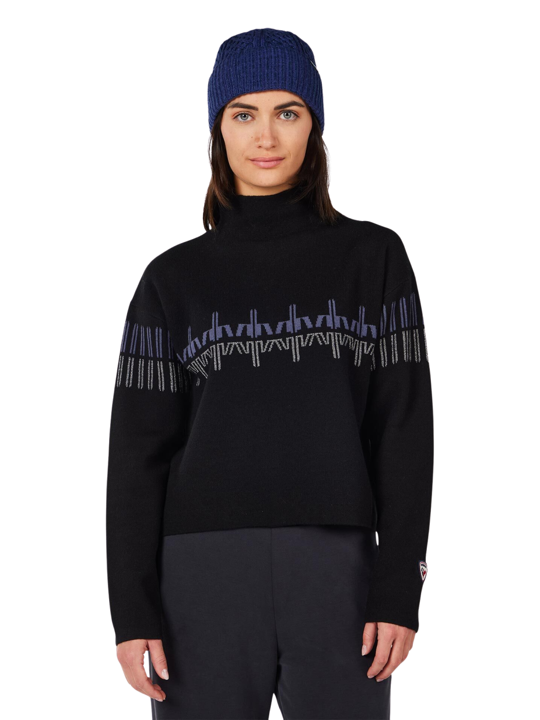 ROSSIGNOL W PATTERNED TN SWEATER