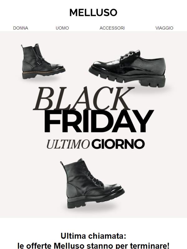 Ultimo giorno di Black Friday: 30% di sconto per te